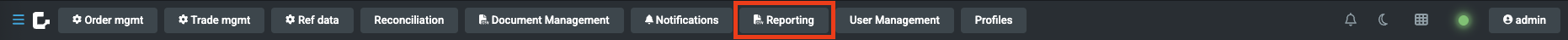 Reporting header