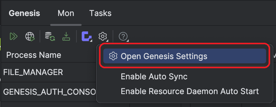 Open Settings