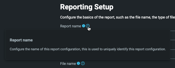 Reporting Tooltip